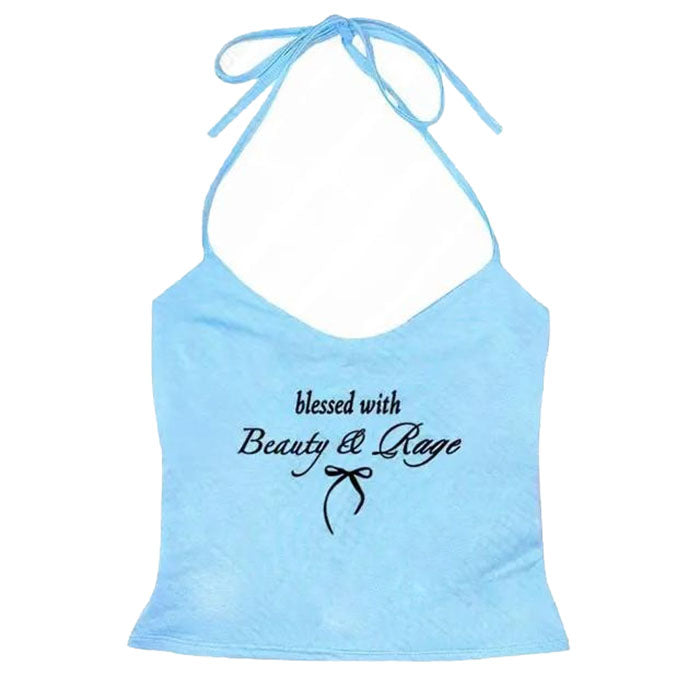 beauty and rage y2k halter top boogzel clothing