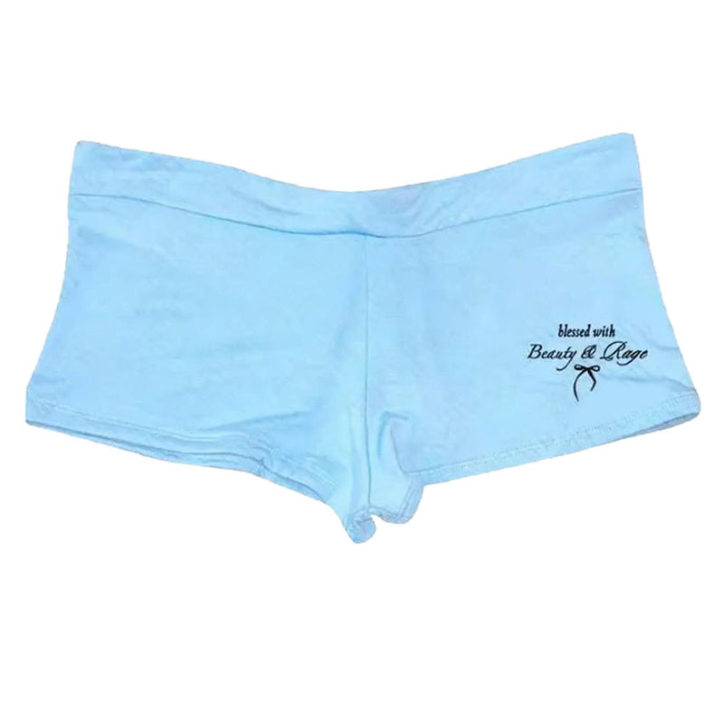 y2k blue micro shorts boogzel clothing