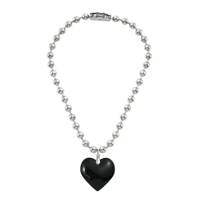 big heart pendant necklace boogzel clothing