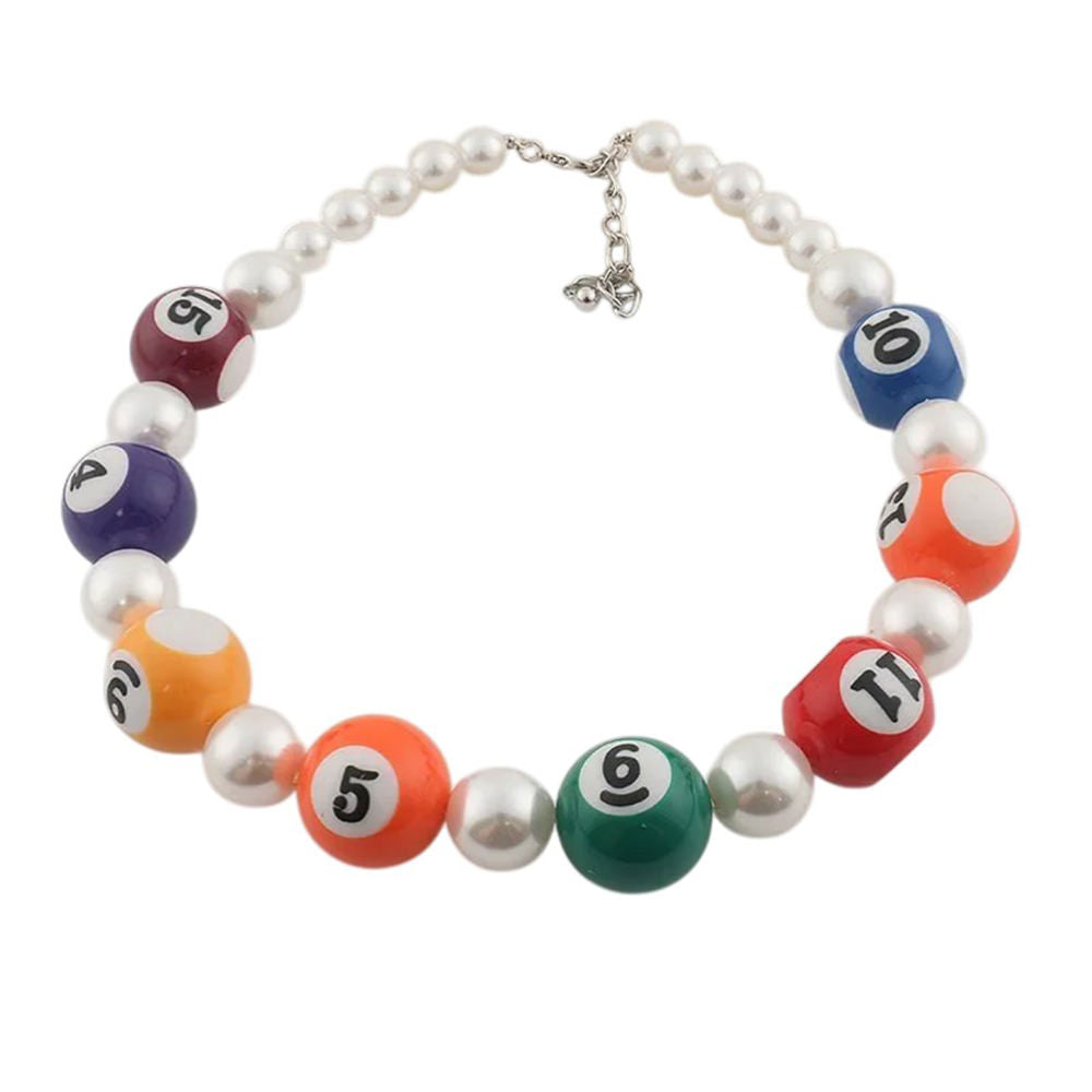 billiard balls necklace boogzel clothing