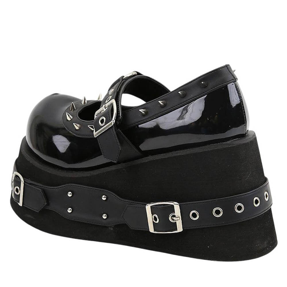 black spikes platform boots boogzel clothing