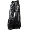 black wde leg pants with pearl chain print boogzel clothing