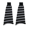 black and grey striped leg warmers boogzel clothing