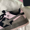 black and pink stars sneakers boogzel clothing