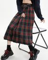 black and red plaid midi skirt boogzel clothing