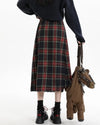 black and red plaid midi skirt boogzel clothing