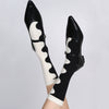 black and white abstract wave socks boogzel clothing