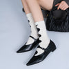 black and white abstract wave socks boogzel clothing