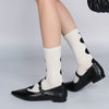 black and white abstract wave socks boogzel clothing