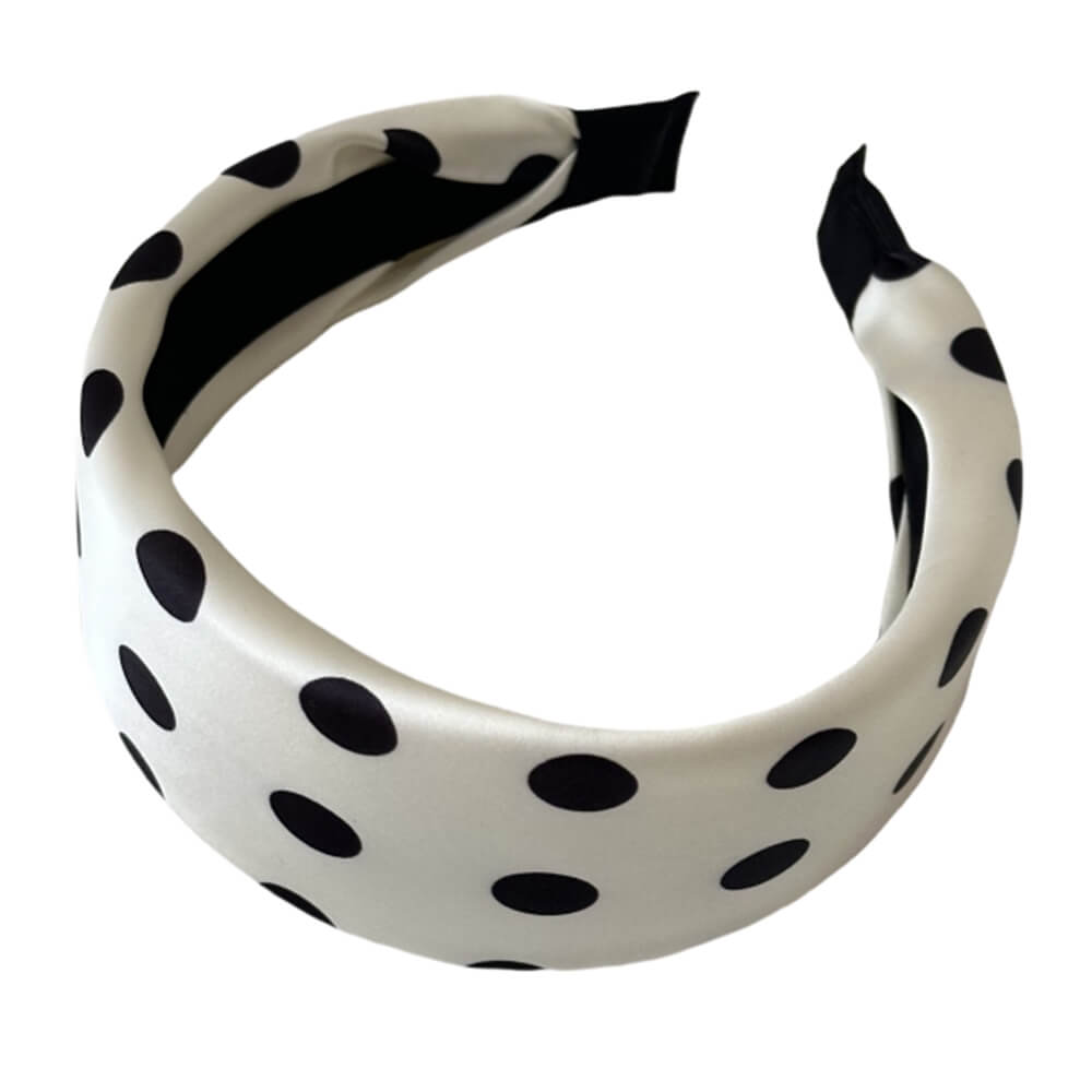 black and white polka dot headband boogzel clothing