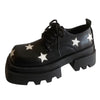 black and white star platform boots boogzel clothing