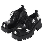 black and white star platform boots boogzel clothing