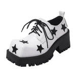 black and white star platform oxfords boogzel clothing