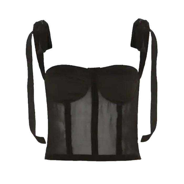 black bow corset top boogzel clothing
