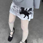 black cat mini skirt boogzel clothing