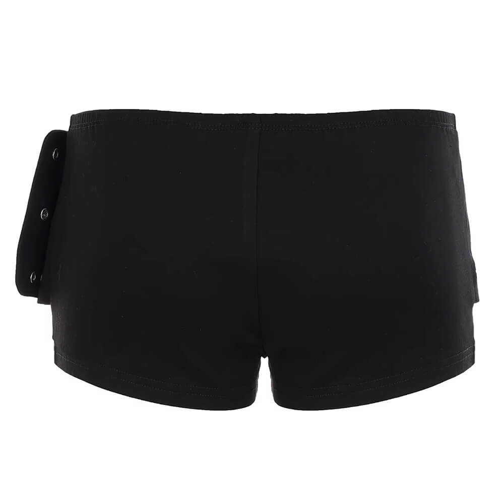 black grommet mini shorts boogzel clothing