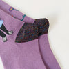 Purple Flower & Cat Aesthetic Socks
