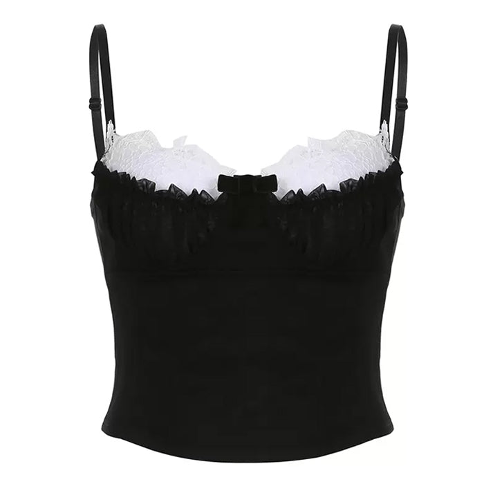 black ruched bust cami top boogzel clothing