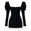 black velvet mini dress boogzel clothing