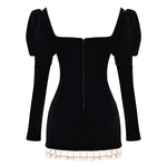 black velvet mini dress boogzel clothing