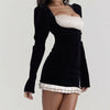 black velvet mini dress boogzel clothing