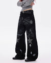 black star wide leg jeans boogzel clothing
