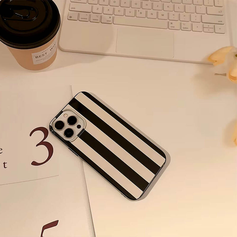 black white striped iphone case boogzel clothing