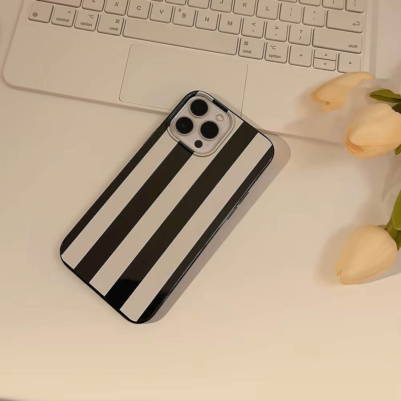 black white striped iphone case boogzel clothing