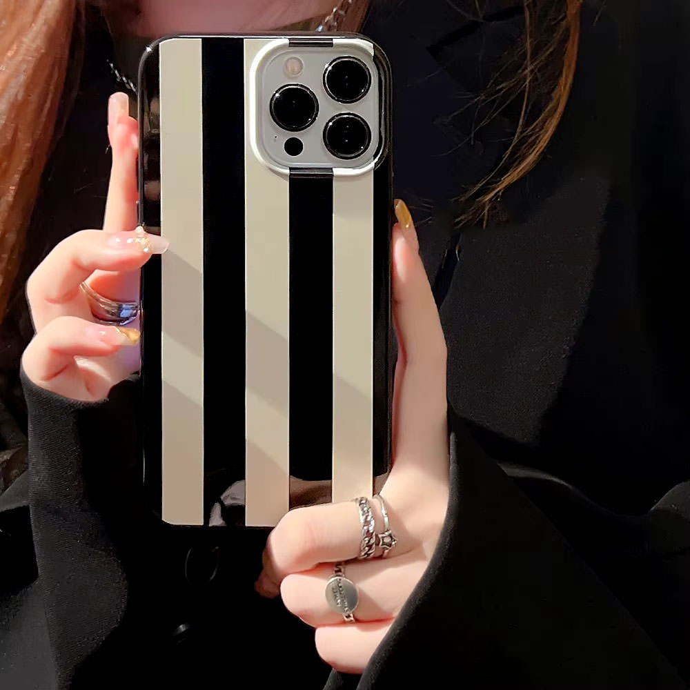 black white striped iphone case boogzel clothing