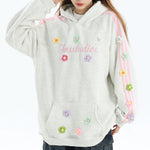 Blokette Aesthetic Floral Embroidery Hoodie