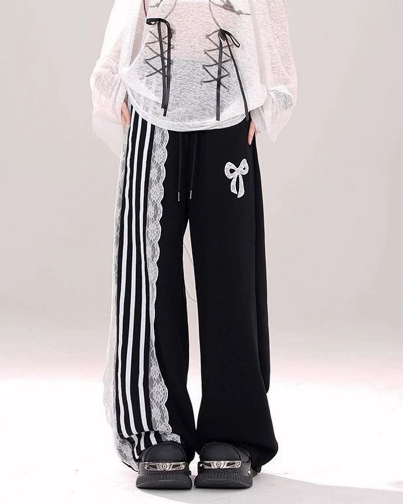 blokette aesthetic striped pants boogzel clothing