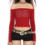 blokette jersey style 89 rhinestone top boogzel clothing