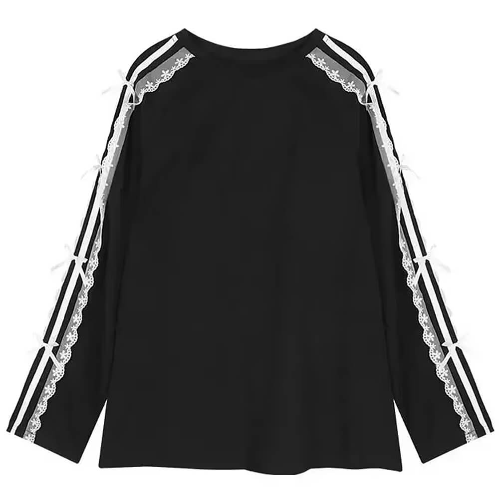 blokette side stripe lace long sleeve boogzel clothing