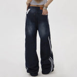 blokette side stripe wide leg jeans boogzel clothing