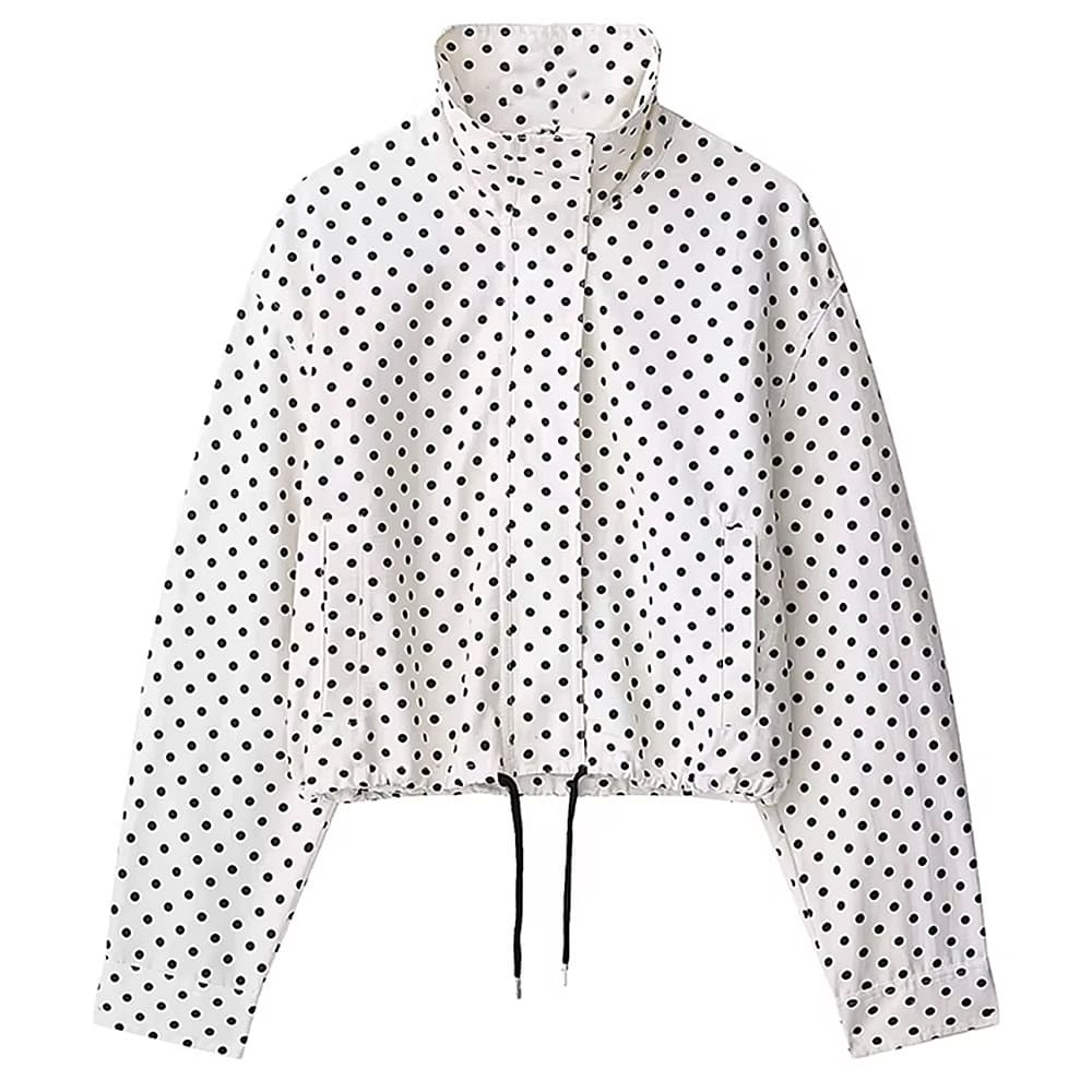 blokette style polka dot jacket boogzel clothing