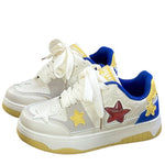 blue yellow aesthetic star sneakers boogzel clothing