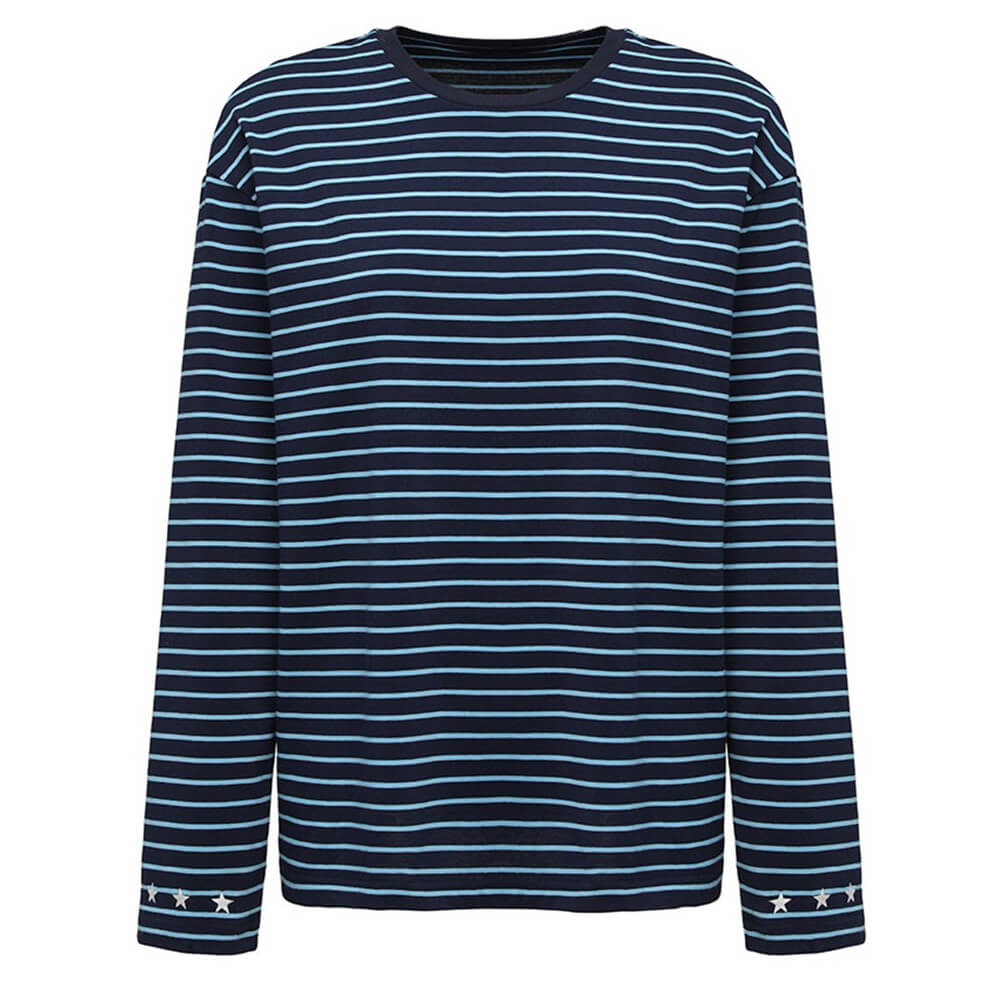 blue striped long sleeve tshirt boogzel clothing