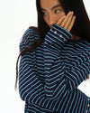 blue striped long sleeve t shirt boogzel clothing