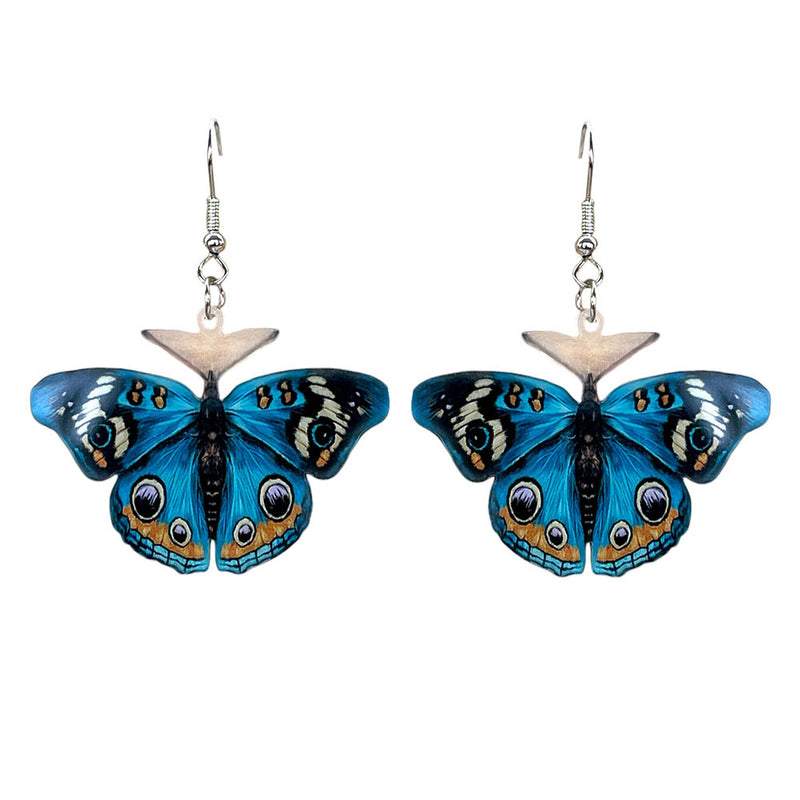 blue butterfly earrings boogzel clothing