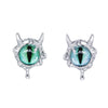 blue and green eyes stud earrings boogzel clothing