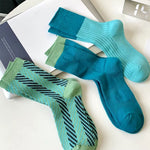 blue and green patterned socks boogzel clothing