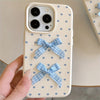 blue bows and heart dots iphone case boogzel clothing