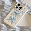 blue bows and heart dots iphone case boogzel clothing