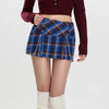 blue plaid micro skirt boogzel clothing