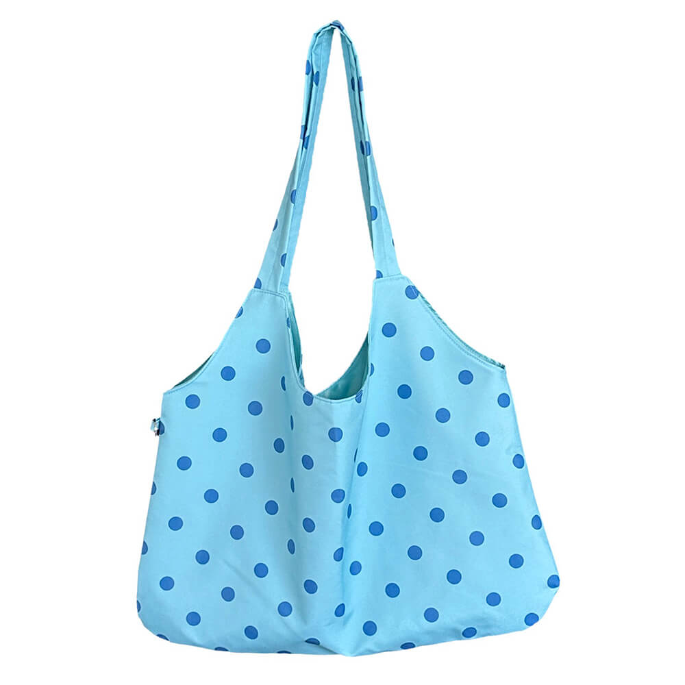 blue polka dot shoulder bag boogzel clothing
