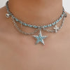 blue star choker necklace boogzel clothing