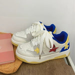 blue yellow aesthetic star sneakers boogzel clothing