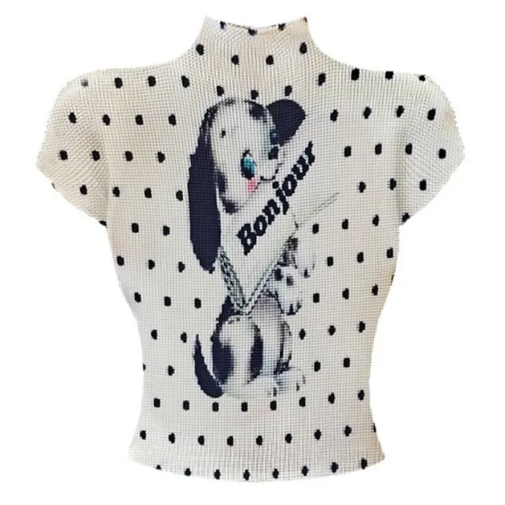 bonjour polka dot baby tee boogzel clothing