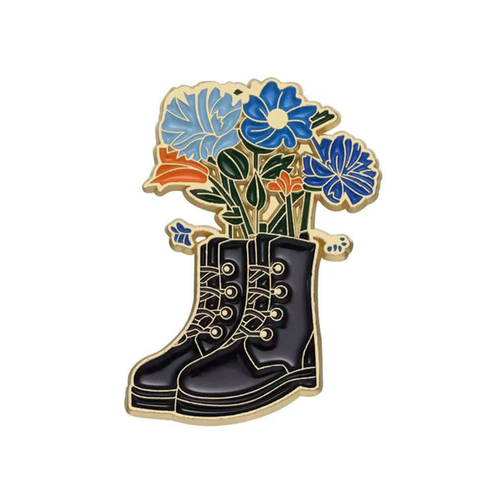 boots with flowers brooch pin boogzel clothing