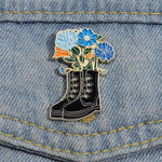 boots with flowers brooch pin boogzel clothing